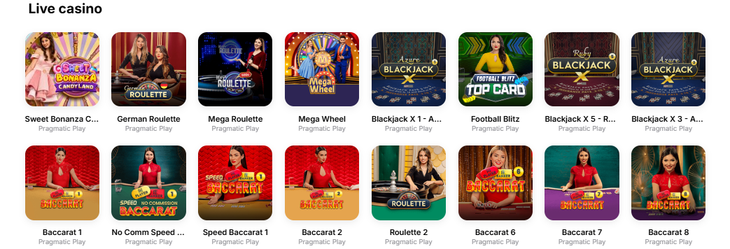 Hit'n'Spin Casino - Live-Spiele